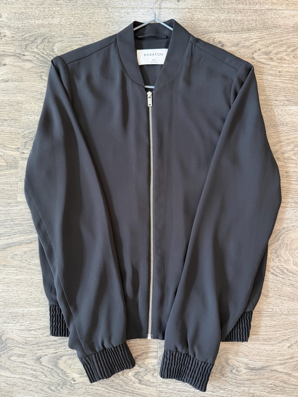NEW Babaton Black Zip Jacket with Silver Hardware